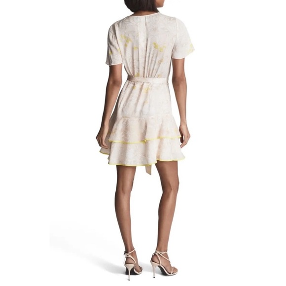 REISS Carlotta Belted Flippy Dress - Picture 3 of 12